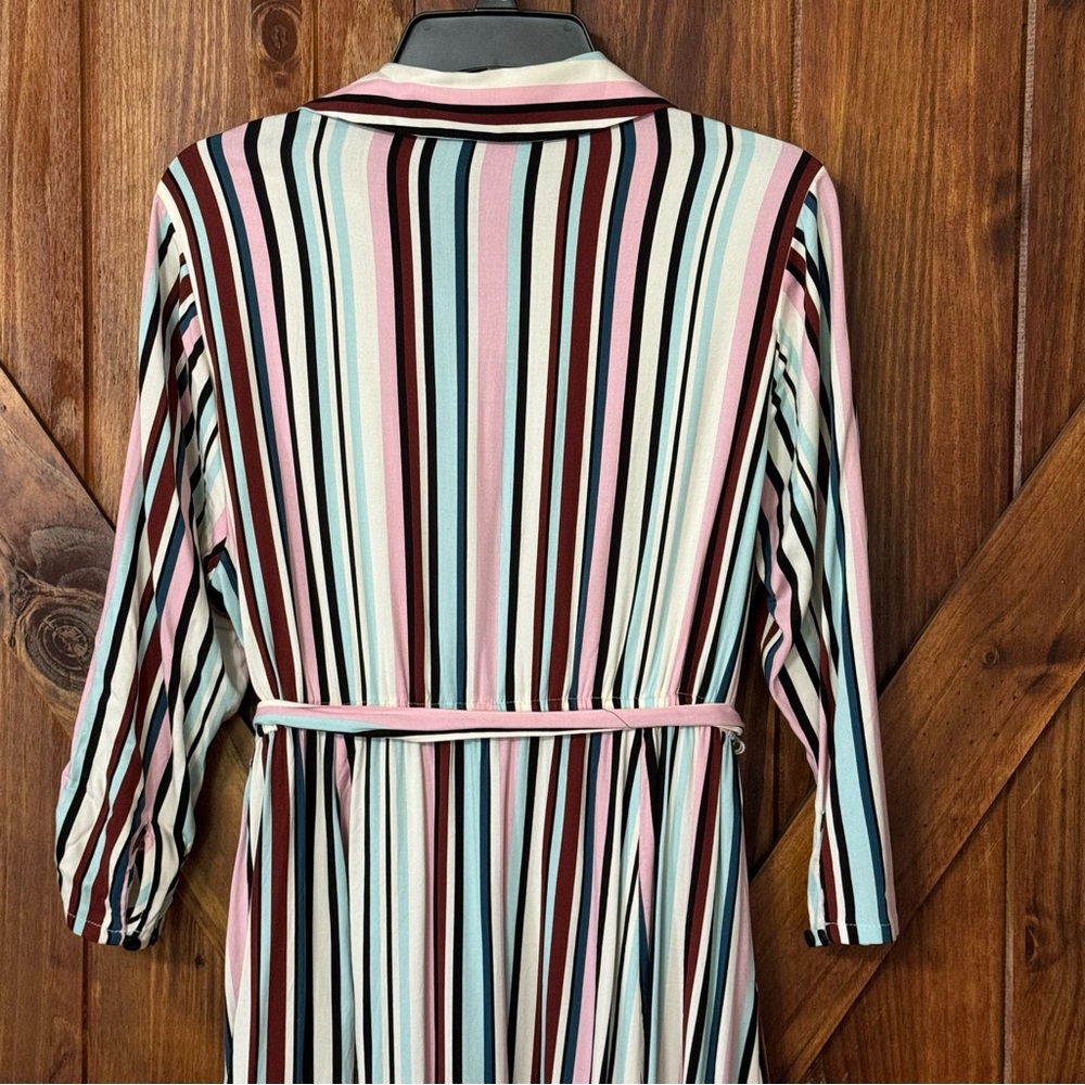 Torrid Midi Stretch Challis Button Front Shirt Dr… - image 6